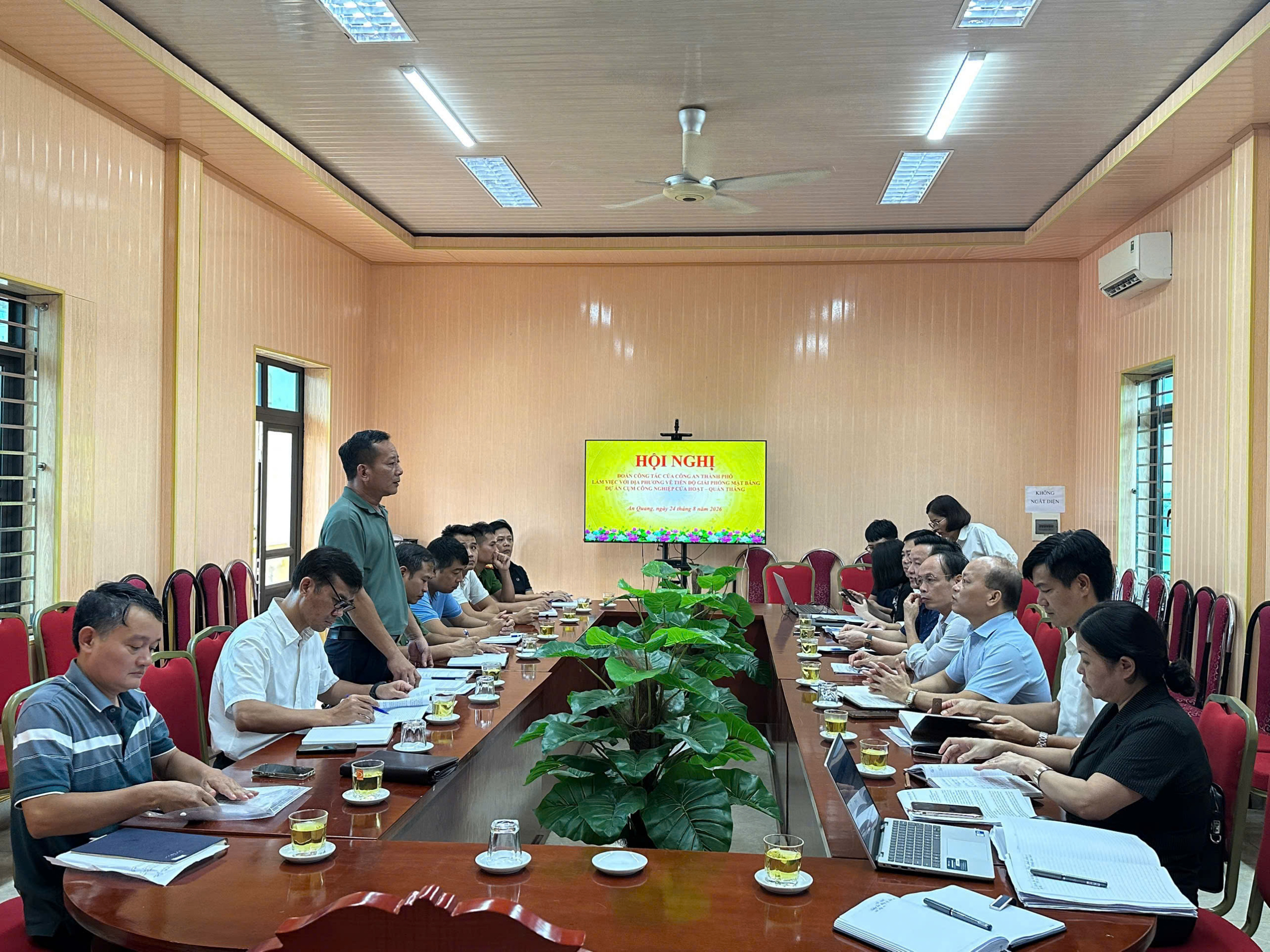 Phòng An ninh nội địa tháo gỡ khó khăn trong công tác giải phóng mặt bằng Cụm công nghiệp Cửa Hoạt - Quán Thắng (xã An Quang)